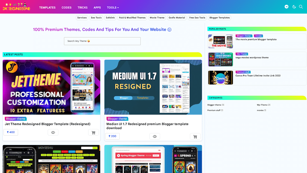 Jet theme Redesigned blogger template 2026 (new)