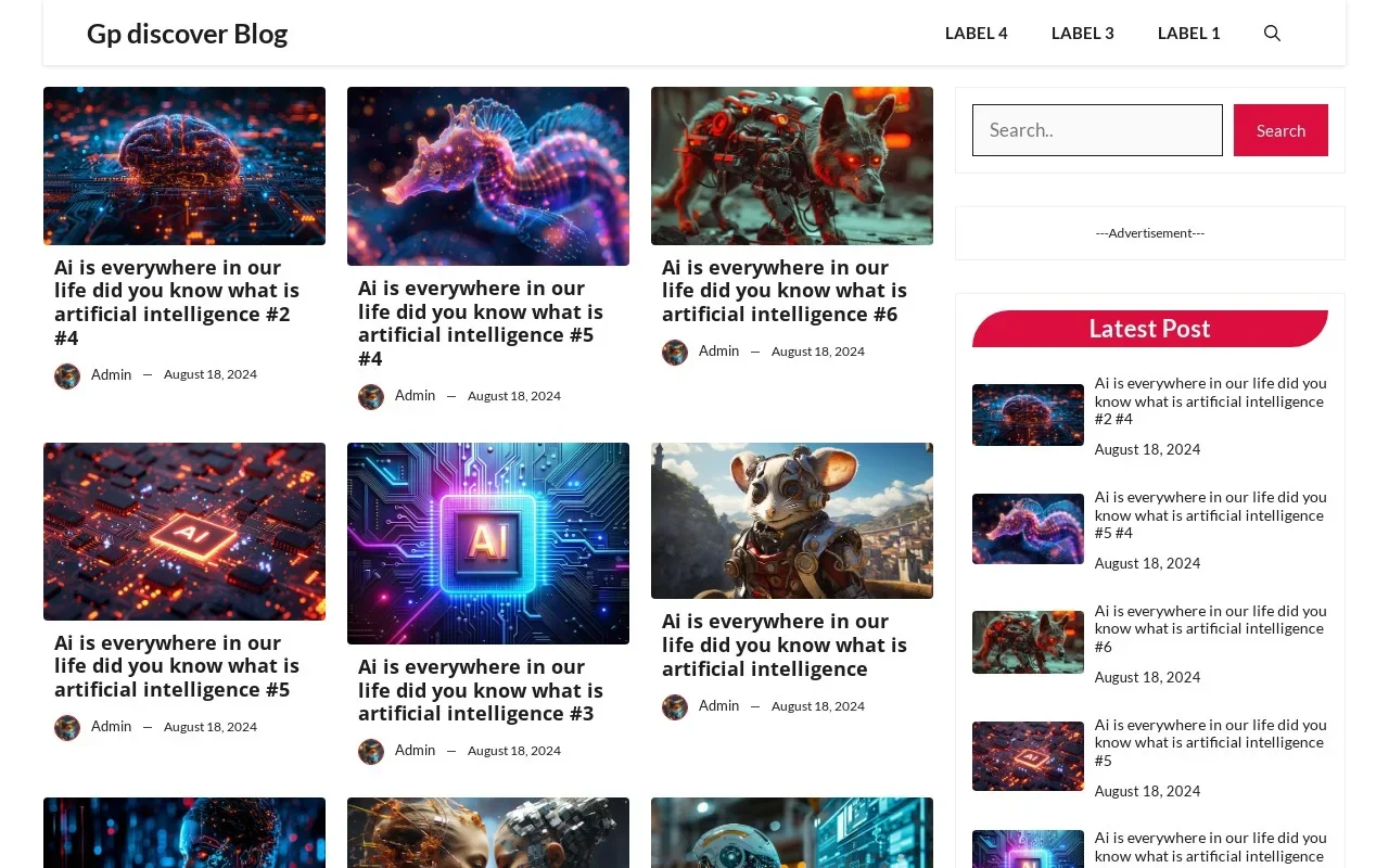 Gp discover WordPress theme