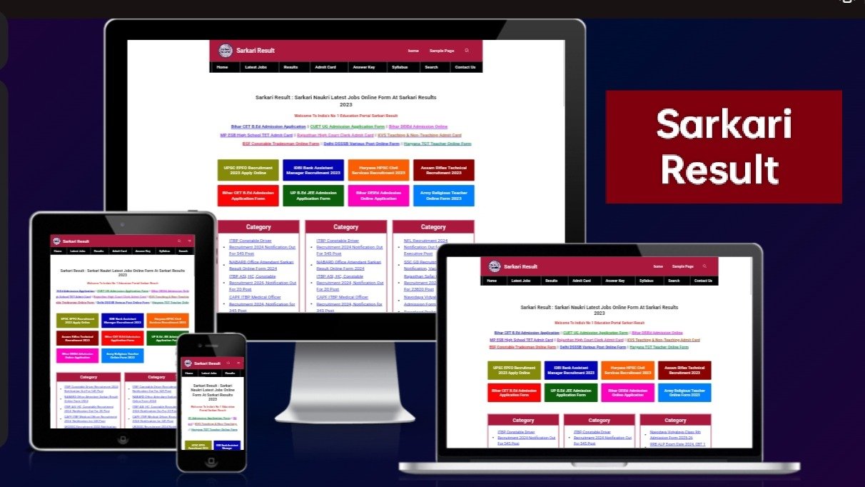 Sarkari Result WordPress Theme: