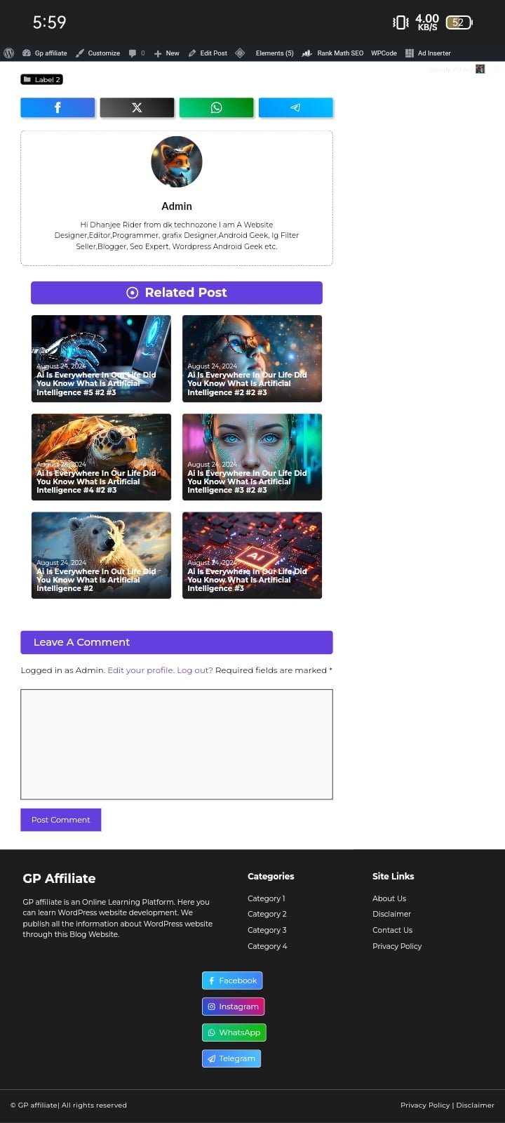 Gp affiliate WordPress theme