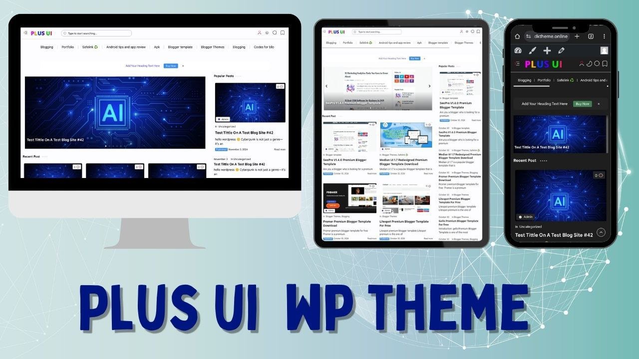 Plus Ui WordPress Theme