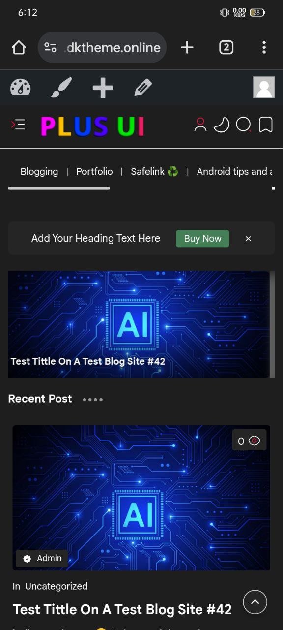 Plus Ui Wordpress Theme