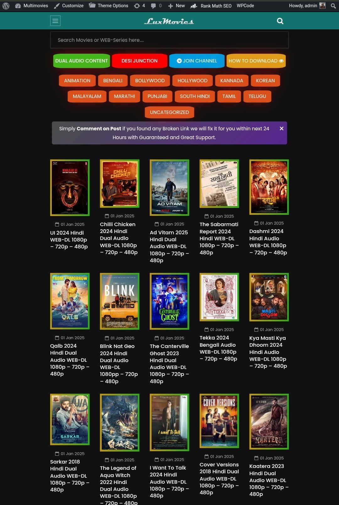 VegaMovies WordPress Theme [ORIGINAL]