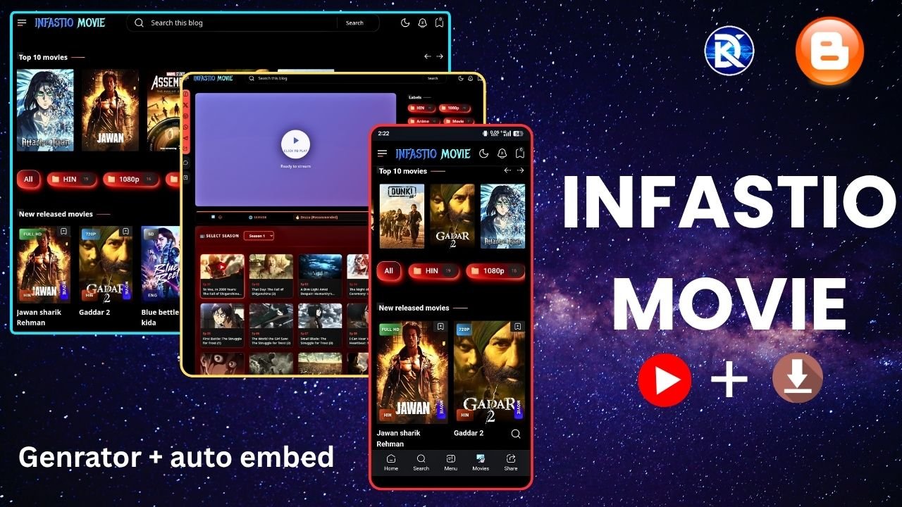 Infastio movies blogger template