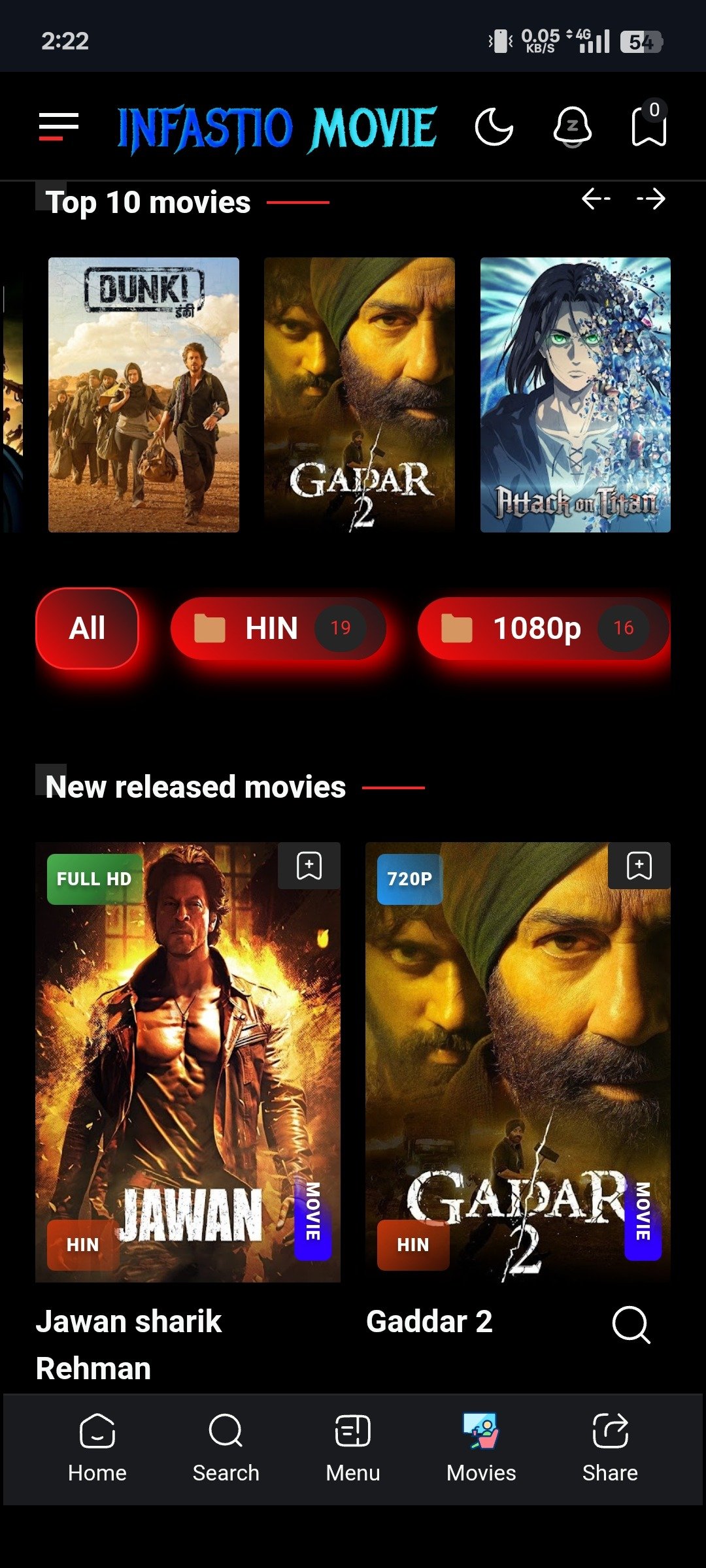Infastio movies blogger template