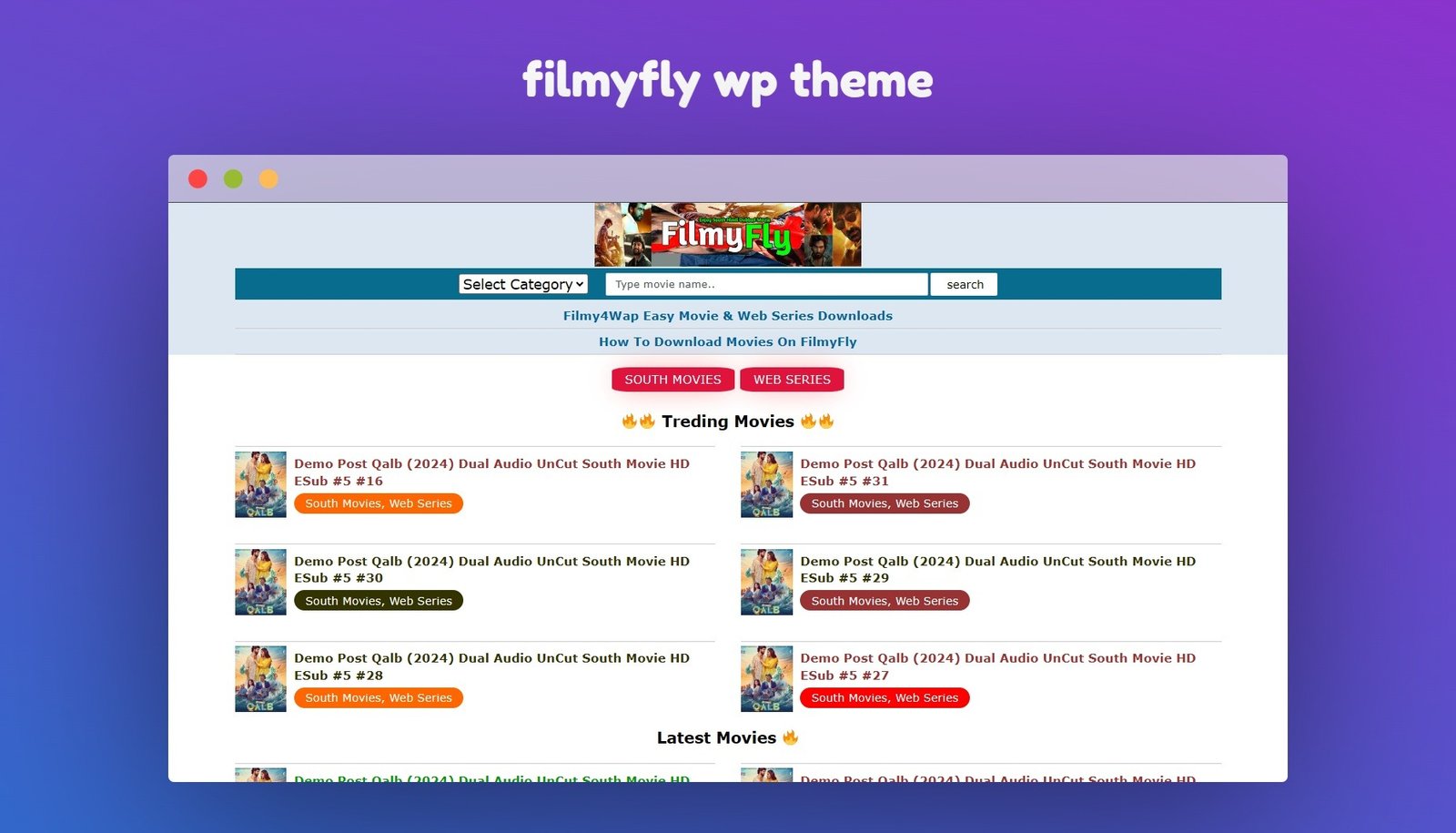 FilmyFly Clone WordPress Theme