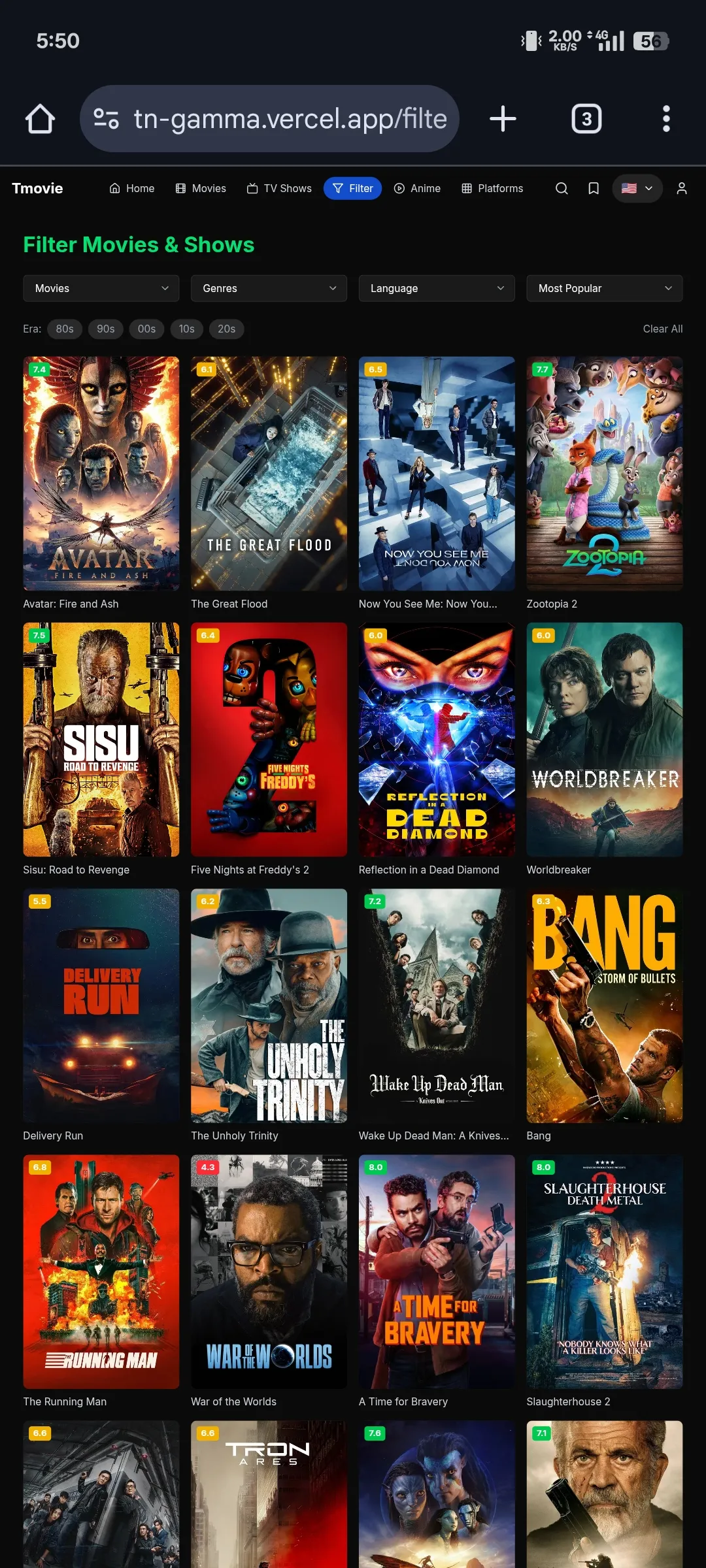 Tmovie web app tmdb react js script