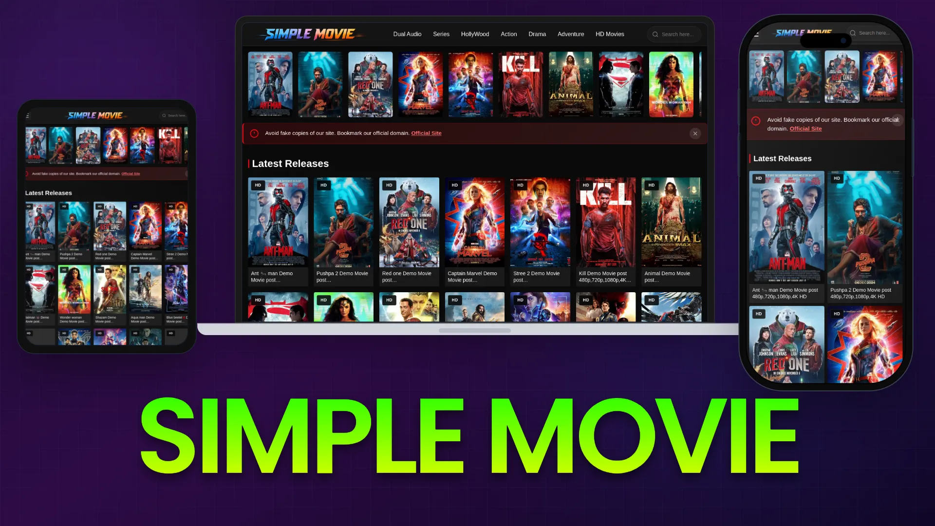 Simple Movie Simple Movie – A Fast, Clean & Fully Customizable Wordpress Theme