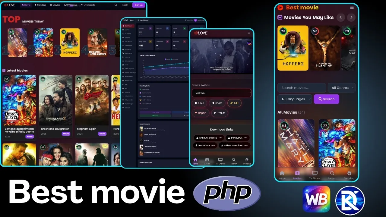 Best movie php script A feature rich Movie platform